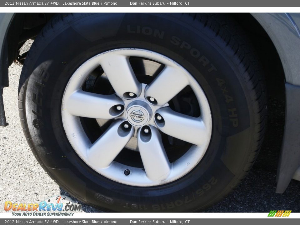 2012 Nissan Armada SV 4WD Lakeshore Slate Blue / Almond Photo #18