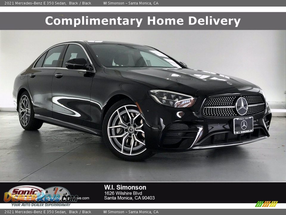 2021 Mercedes-Benz E 350 Sedan Black / Black Photo #1