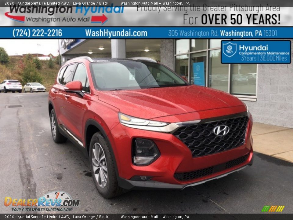 2020 Hyundai Santa Fe Limited AWD Lava Orange / Black Photo #1