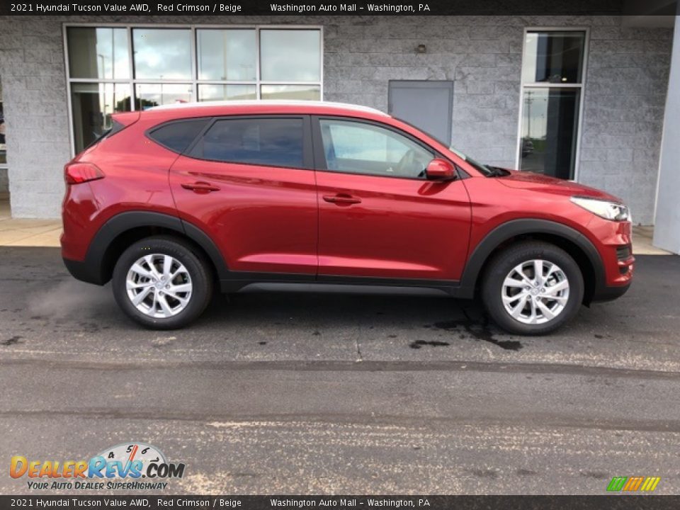 2021 Hyundai Tucson Value AWD Red Crimson / Beige Photo #3