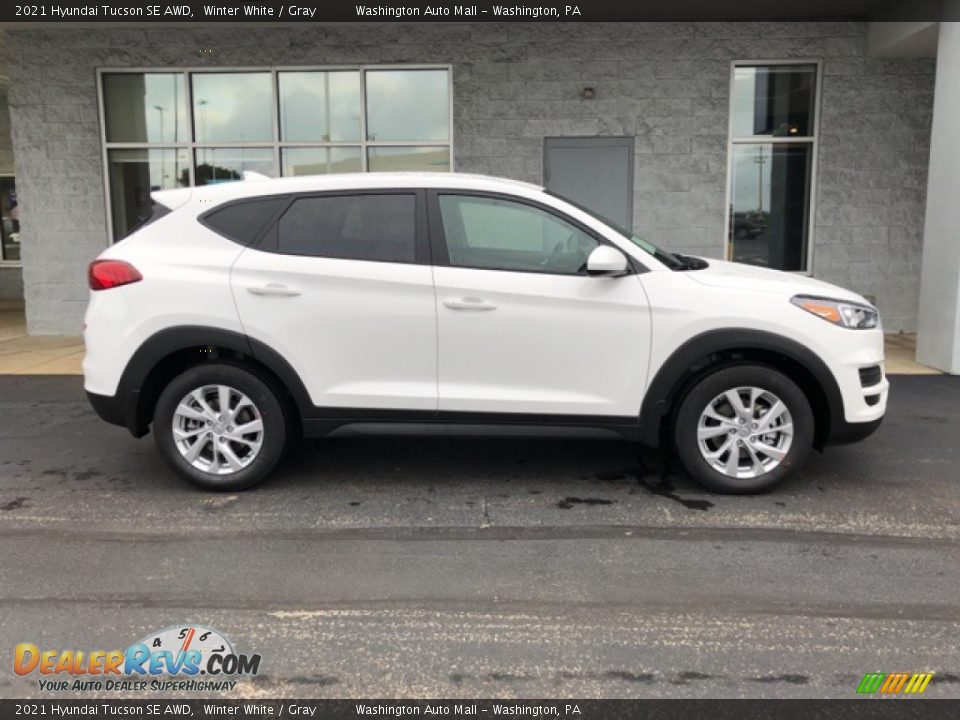 2021 Hyundai Tucson SE AWD Winter White / Gray Photo #3