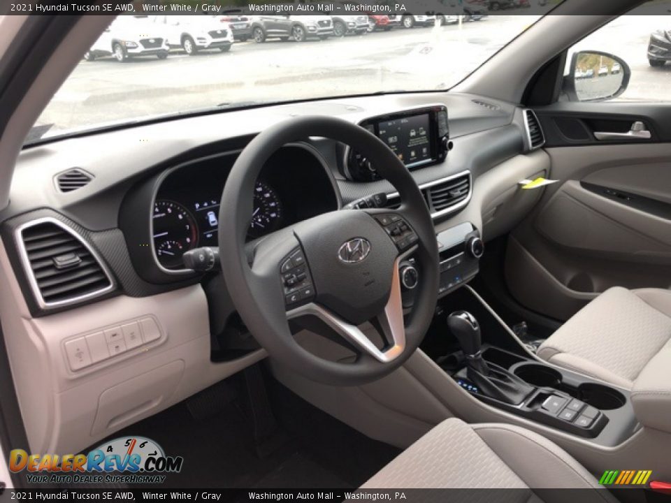 2021 Hyundai Tucson SE AWD Winter White / Gray Photo #9