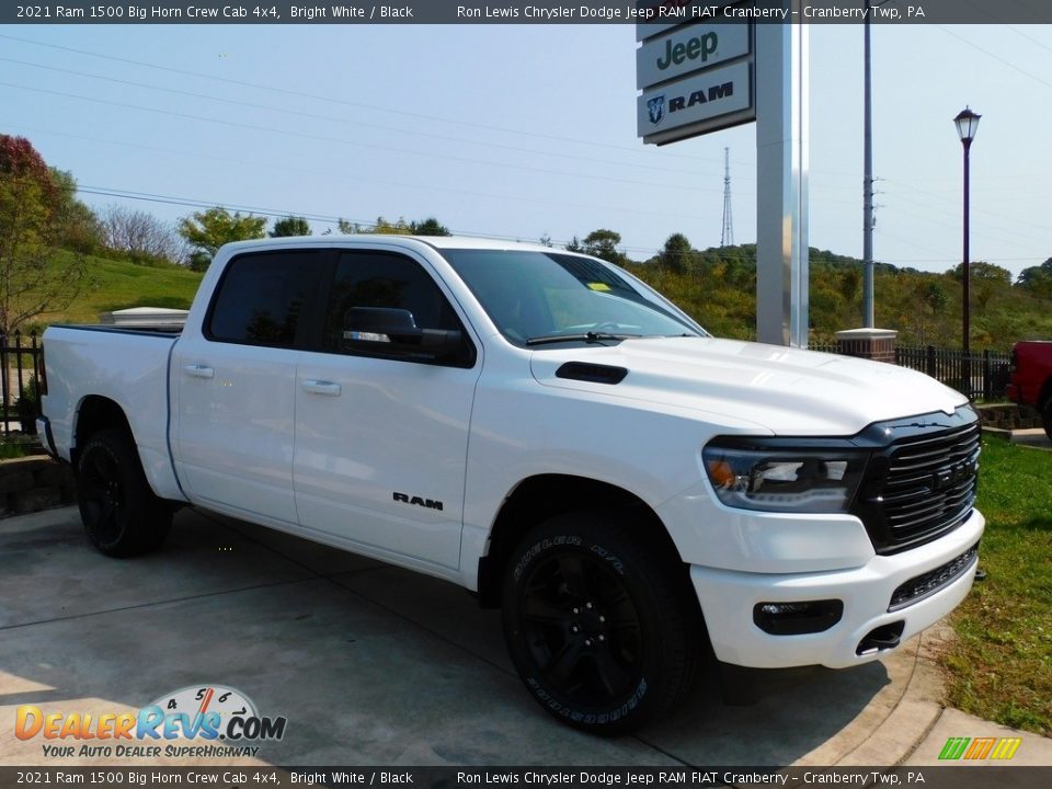 2021 Ram 1500 Big Horn Crew Cab 4x4 Bright White / Black Photo #3