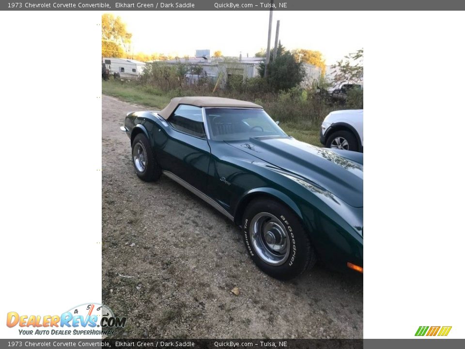 1973 Chevrolet Corvette Convertible Elkhart Green / Dark Saddle Photo #2