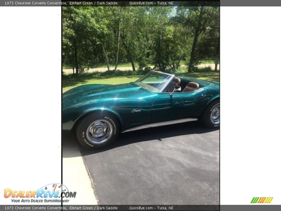 1973 Chevrolet Corvette Convertible Elkhart Green / Dark Saddle Photo #4