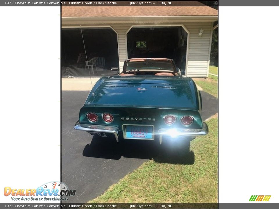 1973 Chevrolet Corvette Convertible Elkhart Green / Dark Saddle Photo #7