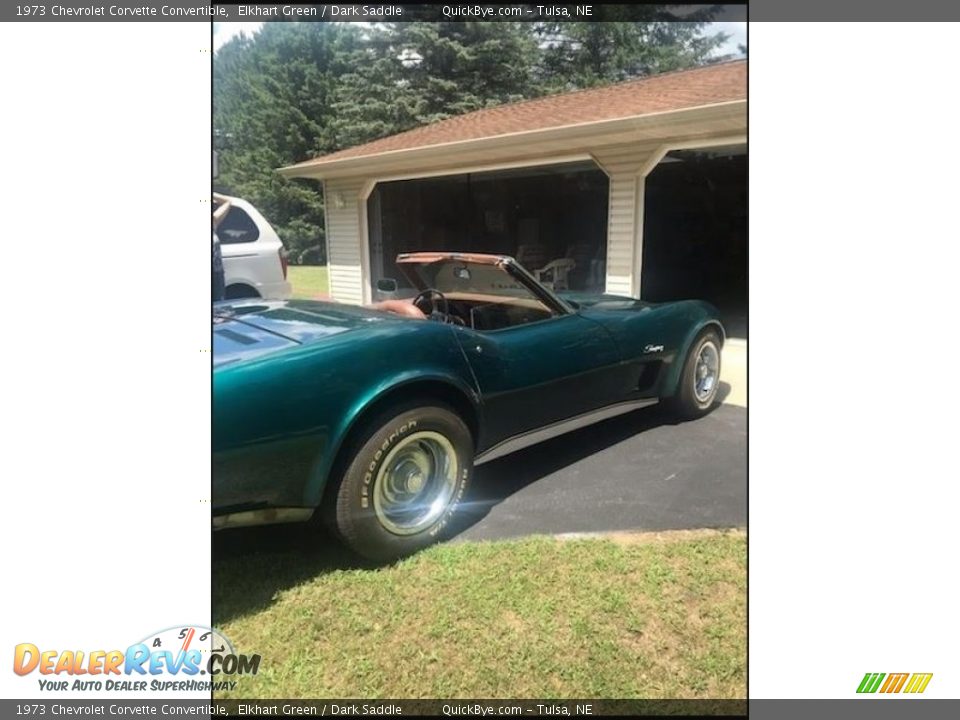 1973 Chevrolet Corvette Convertible Elkhart Green / Dark Saddle Photo #8