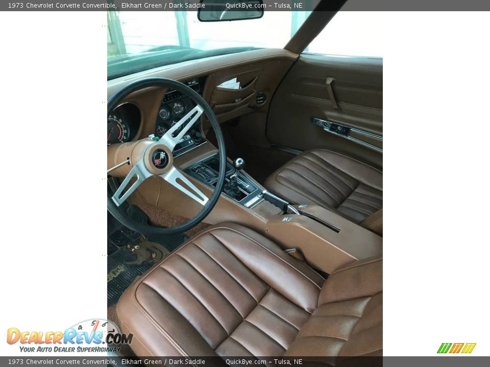 Dark Saddle Interior - 1973 Chevrolet Corvette Convertible Photo #10