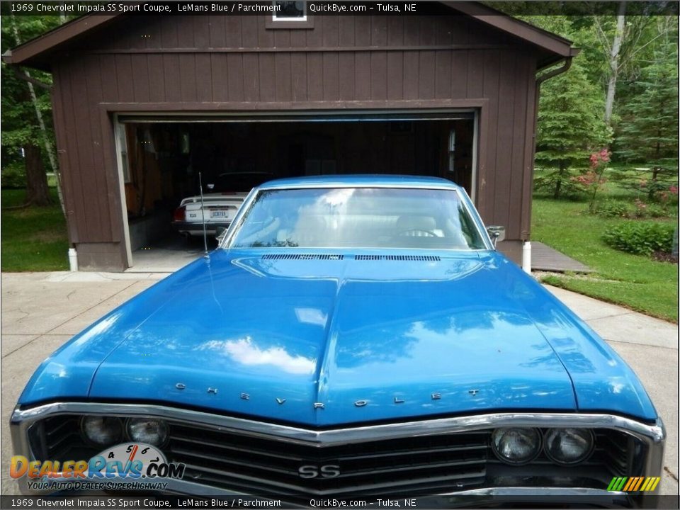1969 Chevrolet Impala SS Sport Coupe LeMans Blue / Parchment Photo #3
