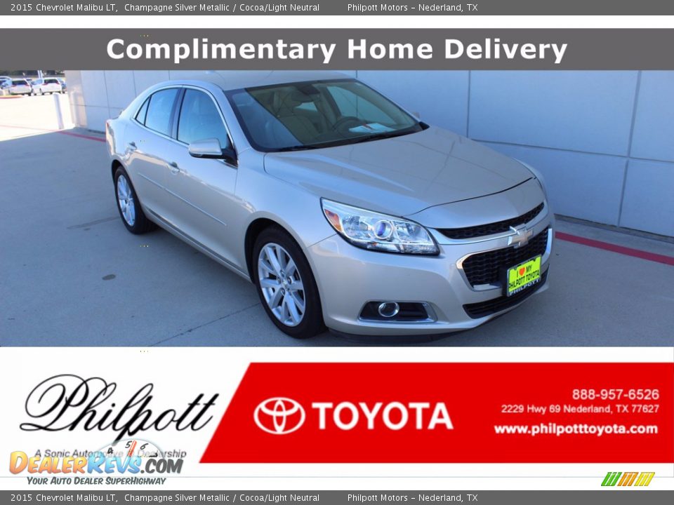 2015 Chevrolet Malibu LT Champagne Silver Metallic / Cocoa/Light Neutral Photo #1