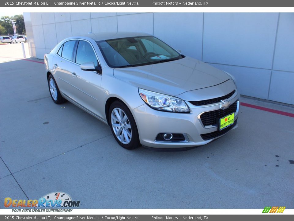 2015 Chevrolet Malibu LT Champagne Silver Metallic / Cocoa/Light Neutral Photo #2