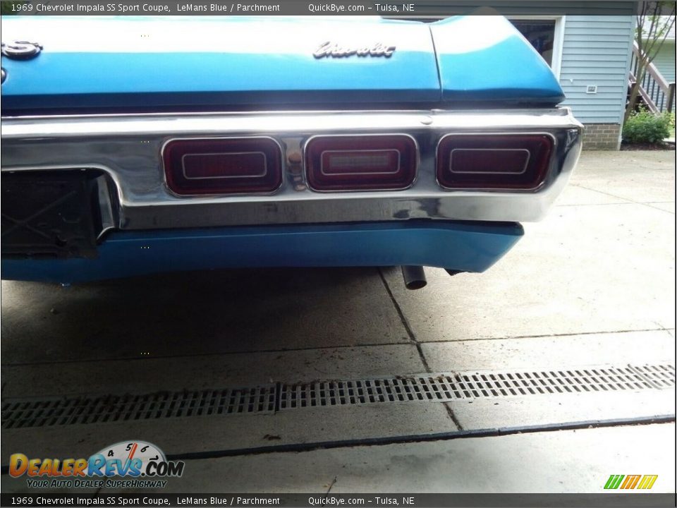 1969 Chevrolet Impala SS Sport Coupe LeMans Blue / Parchment Photo #8