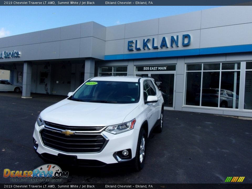 2019 Chevrolet Traverse LT AWD Summit White / Jet Black Photo #2