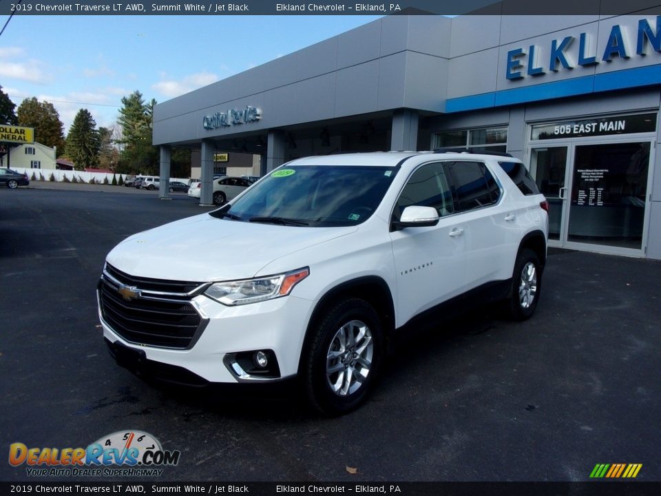 2019 Chevrolet Traverse LT AWD Summit White / Jet Black Photo #3