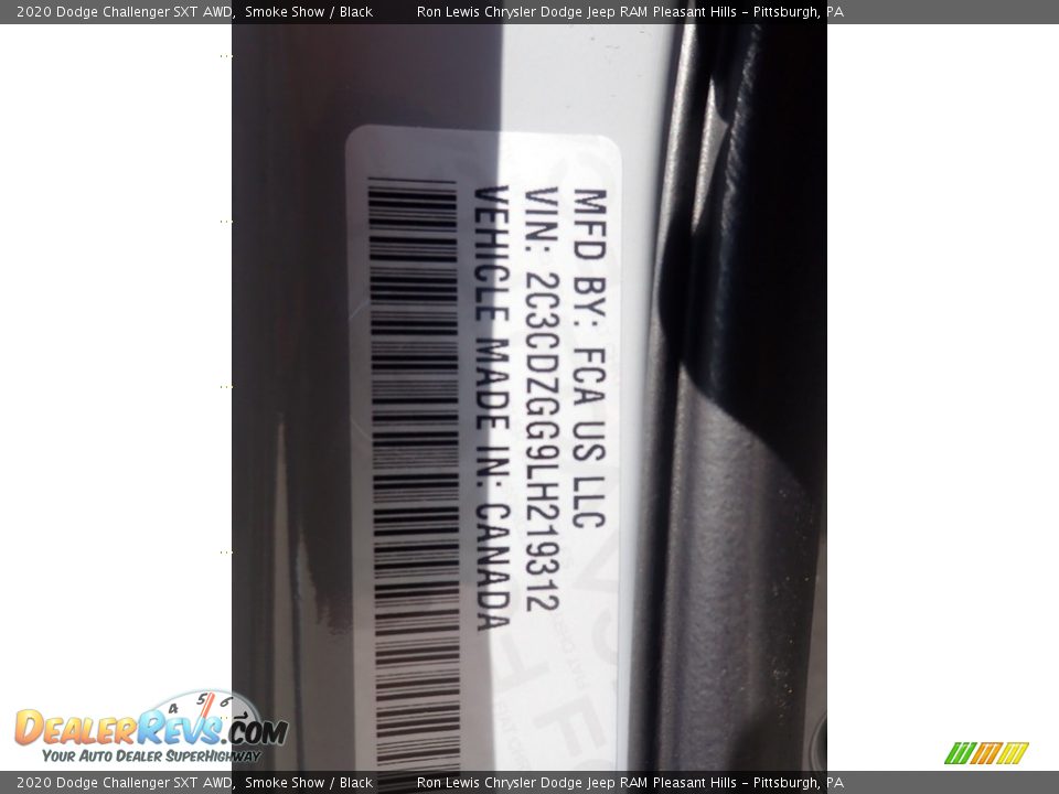 2020 Dodge Challenger SXT AWD Smoke Show / Black Photo #12