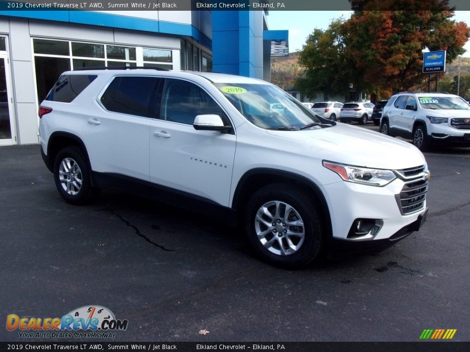 2019 Chevrolet Traverse LT AWD Summit White / Jet Black Photo #14