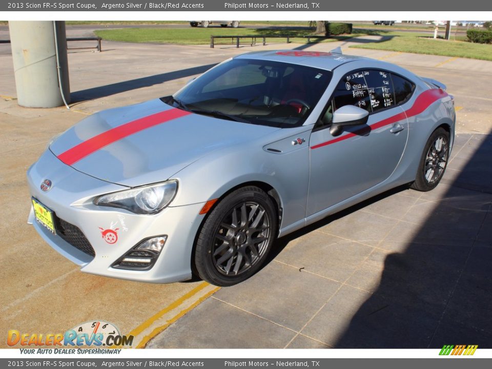 2013 Scion FR-S Sport Coupe Argento Silver / Black/Red Accents Photo #4