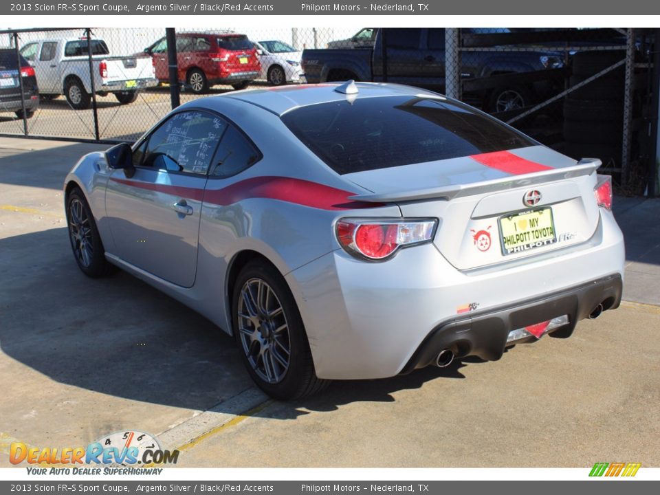 2013 Scion FR-S Sport Coupe Argento Silver / Black/Red Accents Photo #8