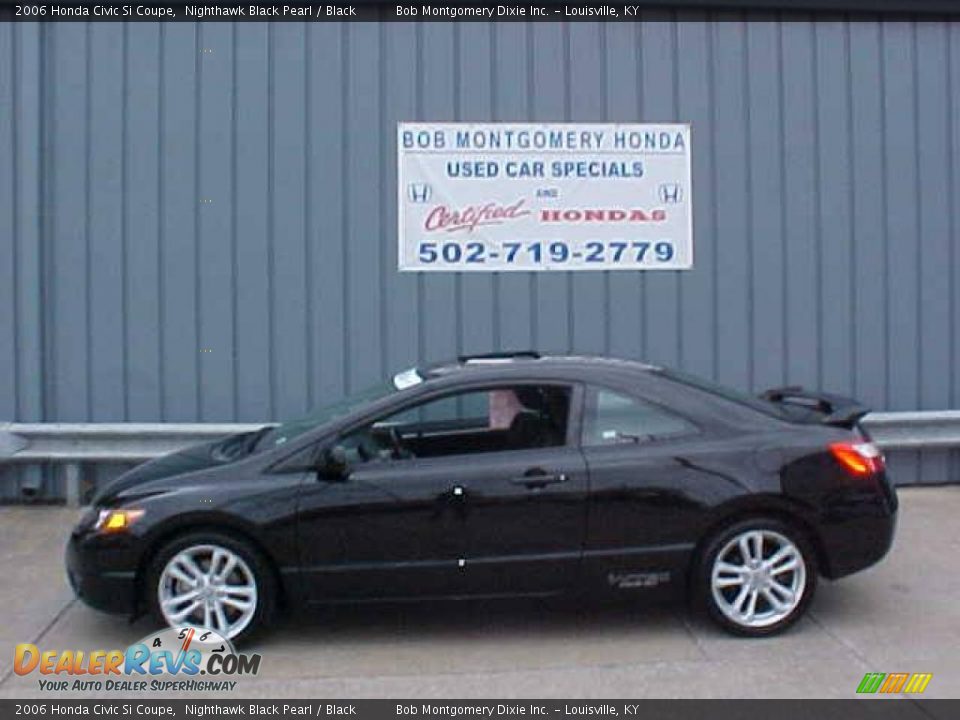 2006 Honda Civic Si Coupe Nighthawk Black Pearl / Black Photo #1