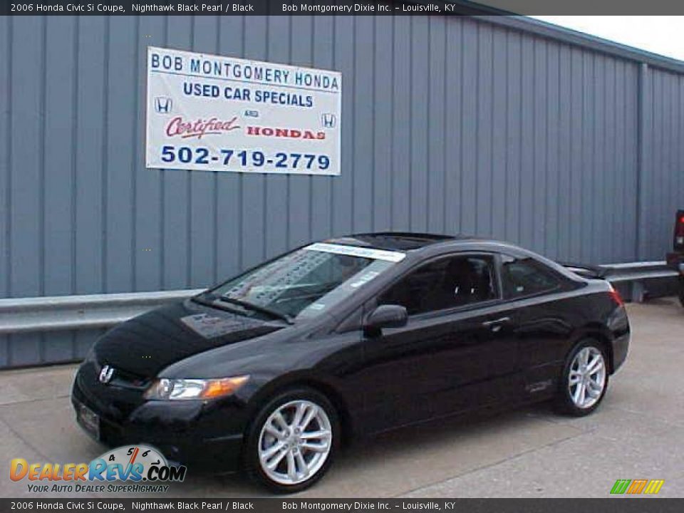 2006 Honda Civic Si Coupe Nighthawk Black Pearl / Black Photo #2