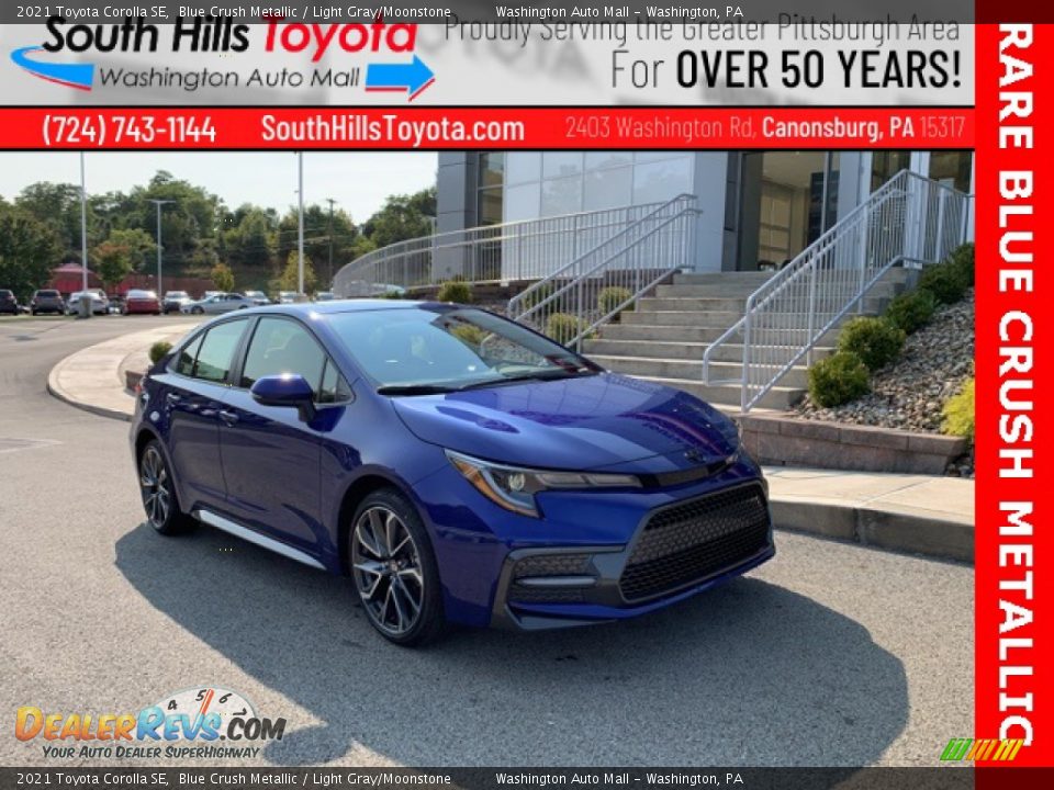 2021 Toyota Corolla SE Blue Crush Metallic / Light Gray/Moonstone Photo #1