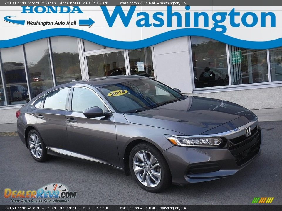 2018 Honda Accord LX Sedan Modern Steel Metallic / Black Photo #1