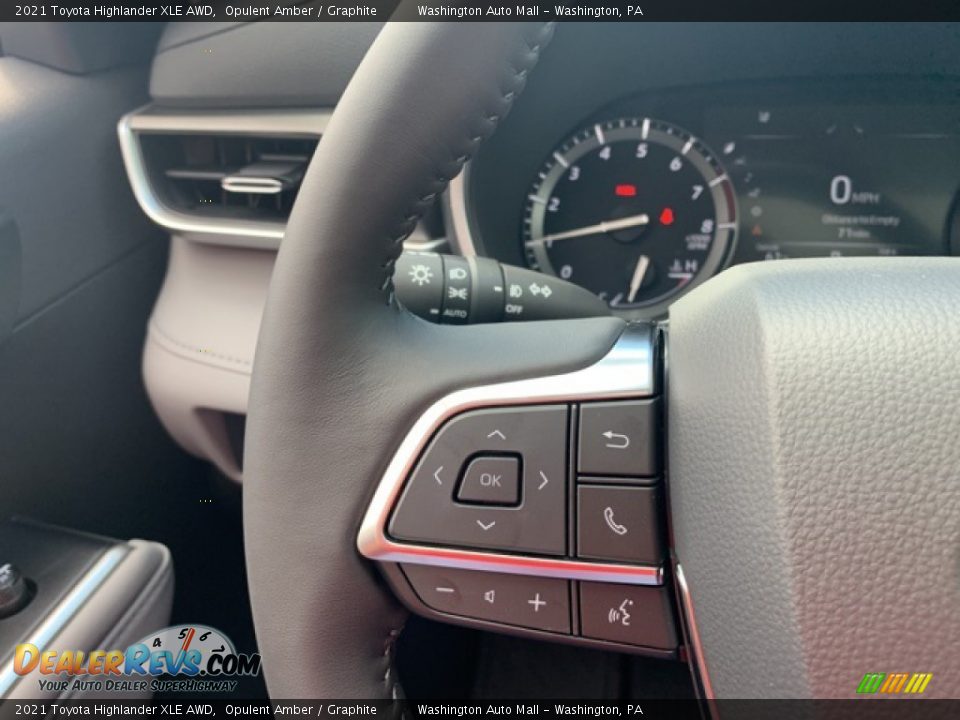 2021 Toyota Highlander XLE AWD Steering Wheel Photo #10