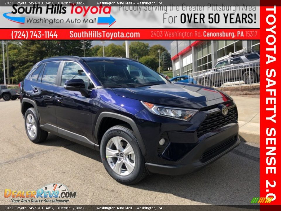 2021 Toyota RAV4 XLE AWD Blueprint / Black Photo #1