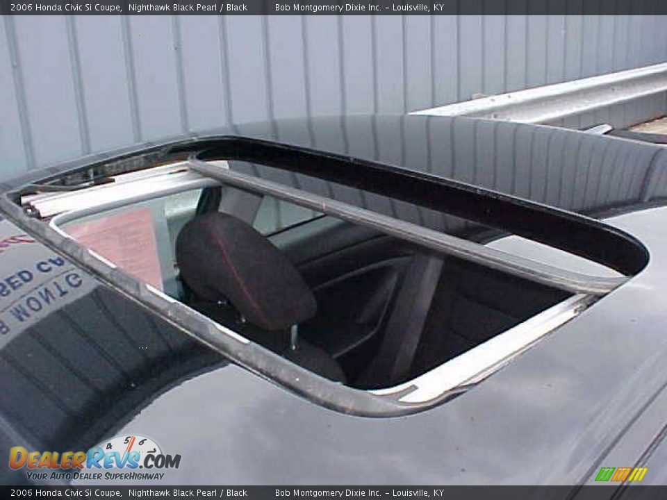 2006 Honda Civic Si Coupe Nighthawk Black Pearl / Black Photo #6