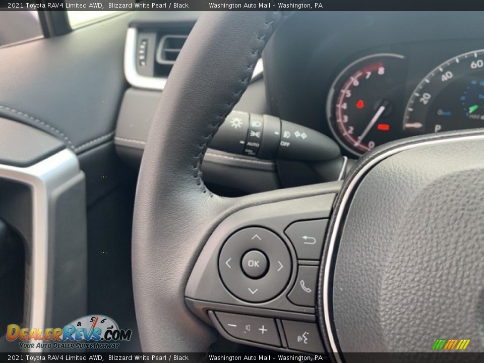 2021 Toyota RAV4 Limited AWD Blizzard White Pearl / Black Photo #8
