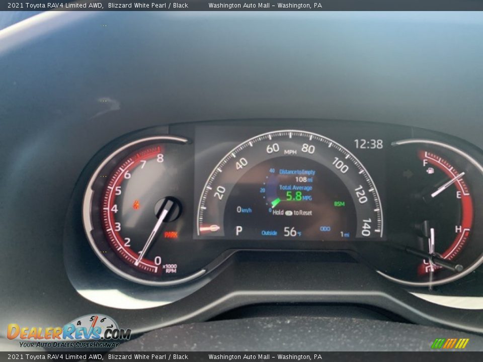 2021 Toyota RAV4 Limited AWD Blizzard White Pearl / Black Photo #10