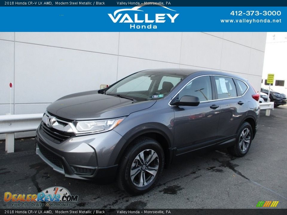 2018 Honda CR-V LX AWD Modern Steel Metallic / Black Photo #1