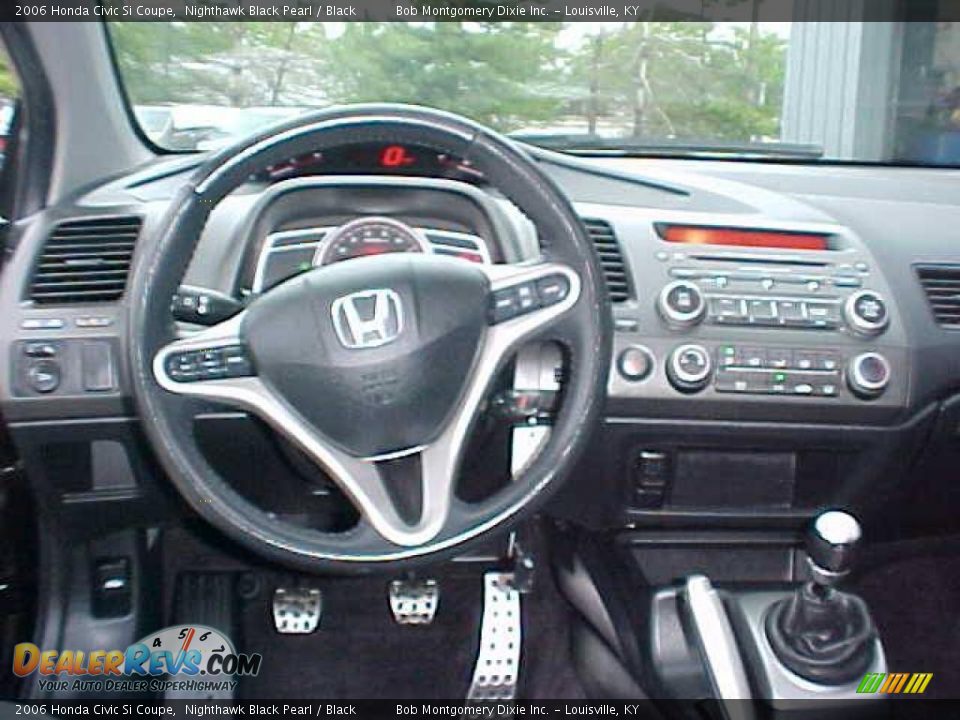 2006 Honda Civic Si Coupe Nighthawk Black Pearl / Black Photo #9