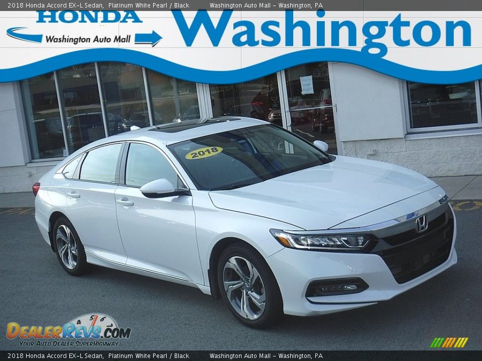 2018 Honda Accord EX-L Sedan Platinum White Pearl / Black Photo #1