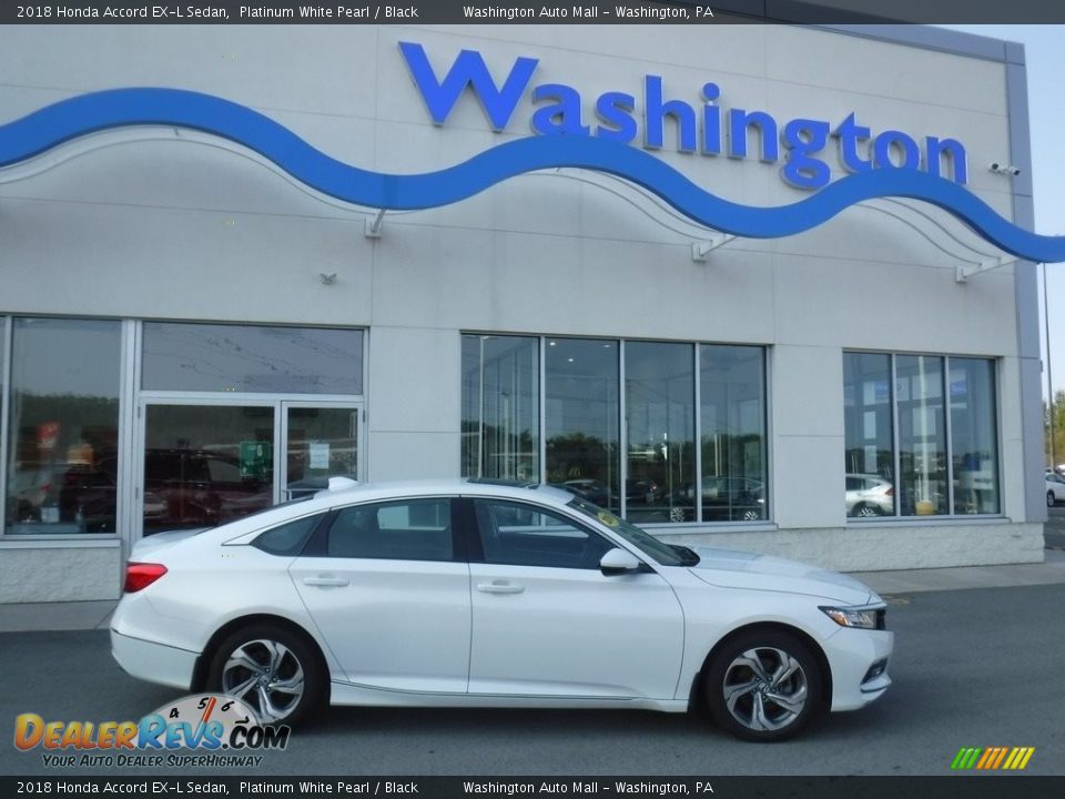 2018 Honda Accord EX-L Sedan Platinum White Pearl / Black Photo #2