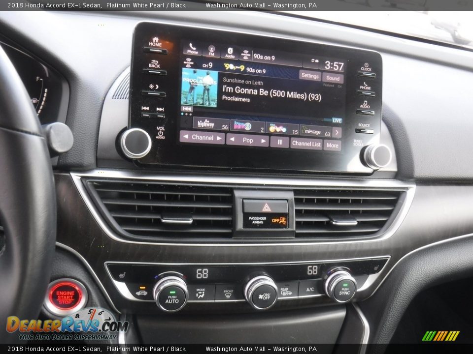 2018 Honda Accord EX-L Sedan Platinum White Pearl / Black Photo #18