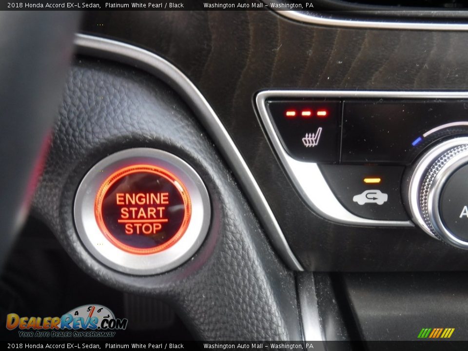 2018 Honda Accord EX-L Sedan Platinum White Pearl / Black Photo #20