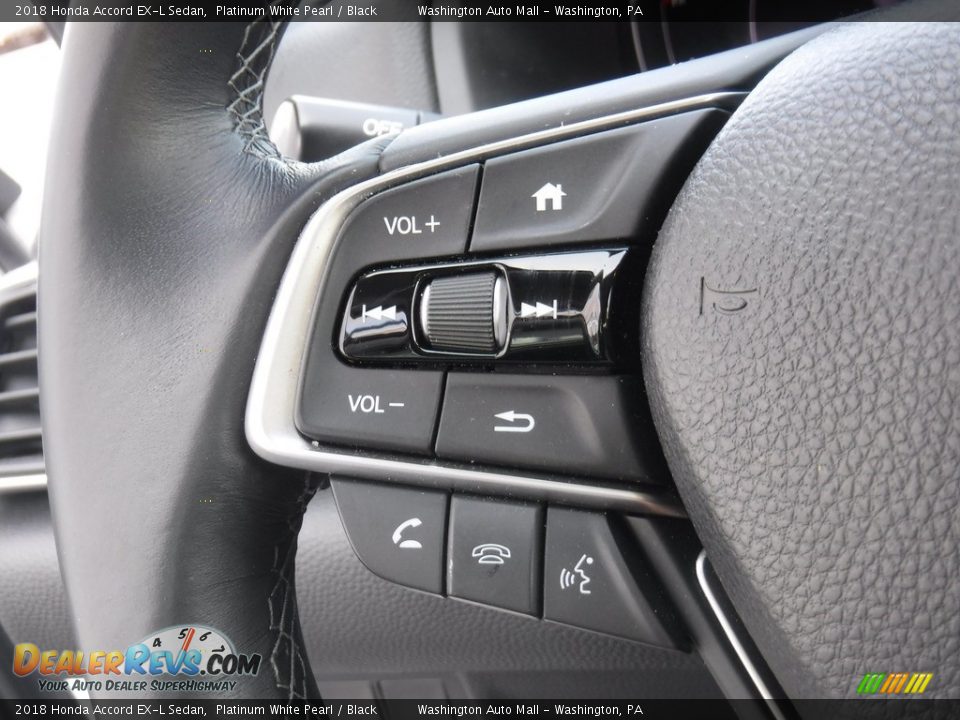 2018 Honda Accord EX-L Sedan Platinum White Pearl / Black Photo #21