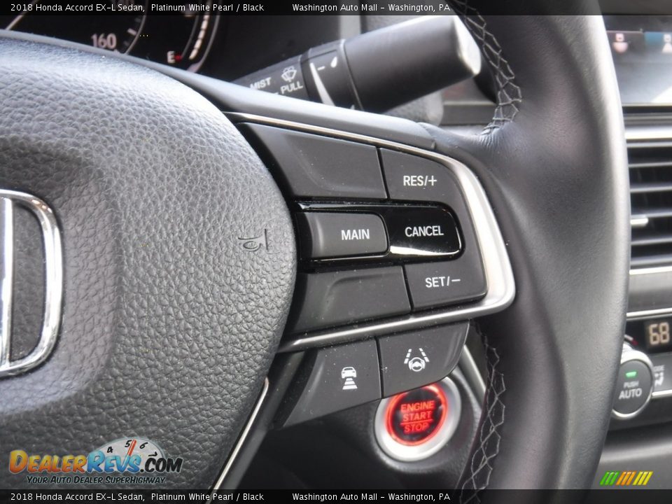 2018 Honda Accord EX-L Sedan Platinum White Pearl / Black Photo #22