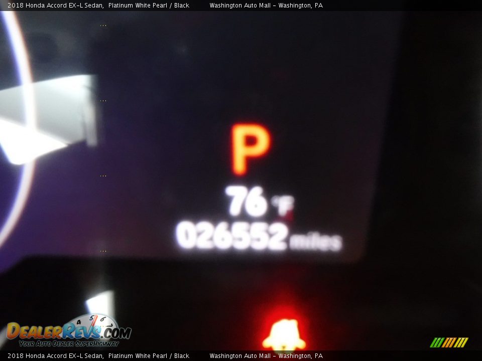 2018 Honda Accord EX-L Sedan Platinum White Pearl / Black Photo #27