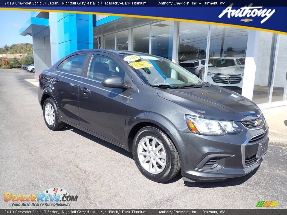 2019 Chevrolet Sonic LT Sedan Nightfall Gray Metallic / Jet Black/­Dark Titanium Photo #1