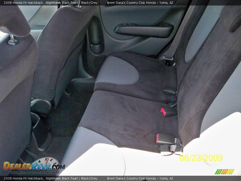 2008 Honda Fit Hatchback Nighthawk Black Pearl / Black/Grey Photo #5