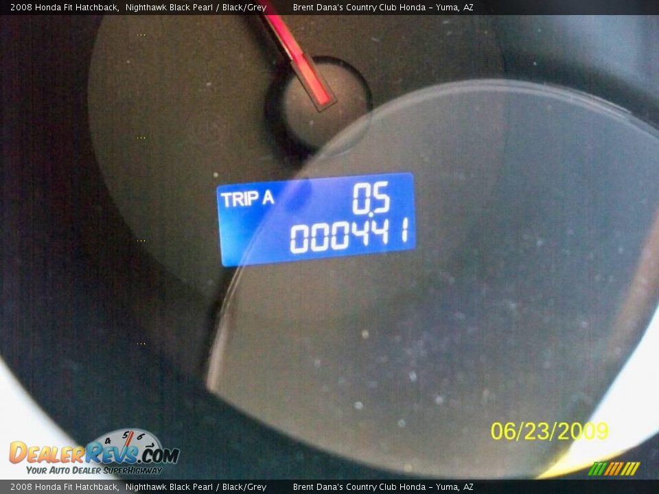 2008 Honda Fit Hatchback Nighthawk Black Pearl / Black/Grey Photo #6
