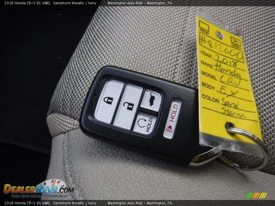 2018 Honda CR-V EX AWD Sandstorm Metallic / Ivory Photo #26