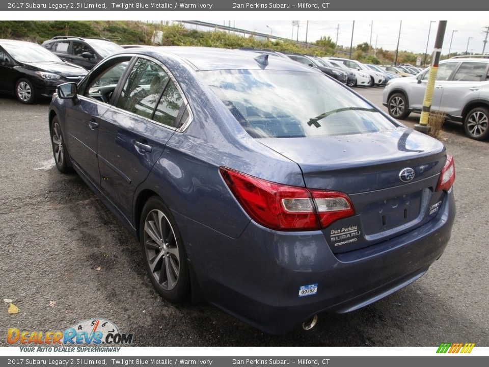 2017 Subaru Legacy 2.5i Limited Twilight Blue Metallic / Warm Ivory Photo #7
