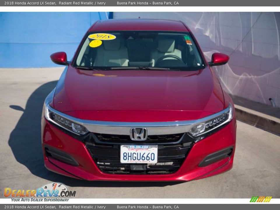 2018 Honda Accord LX Sedan Radiant Red Metallic / Ivory Photo #7