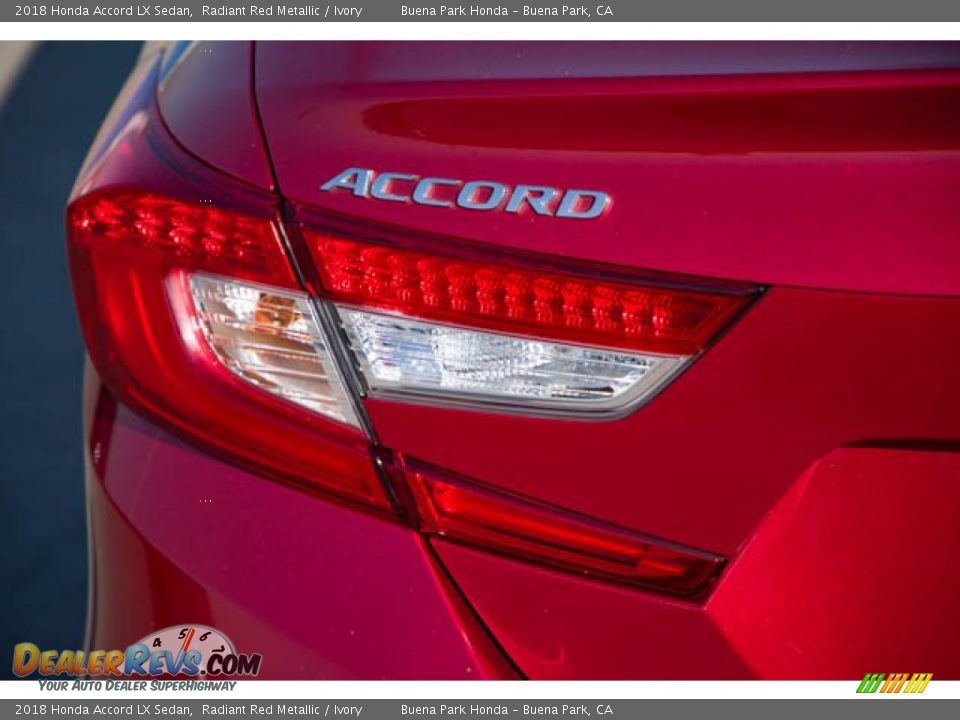 2018 Honda Accord LX Sedan Radiant Red Metallic / Ivory Photo #12
