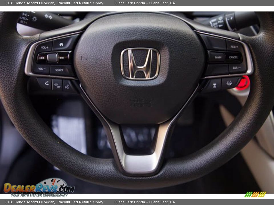 2018 Honda Accord LX Sedan Radiant Red Metallic / Ivory Photo #15