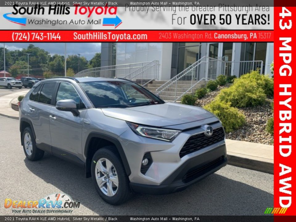 2021 Toyota RAV4 XLE AWD Hybrid Silver Sky Metallic / Black Photo #1