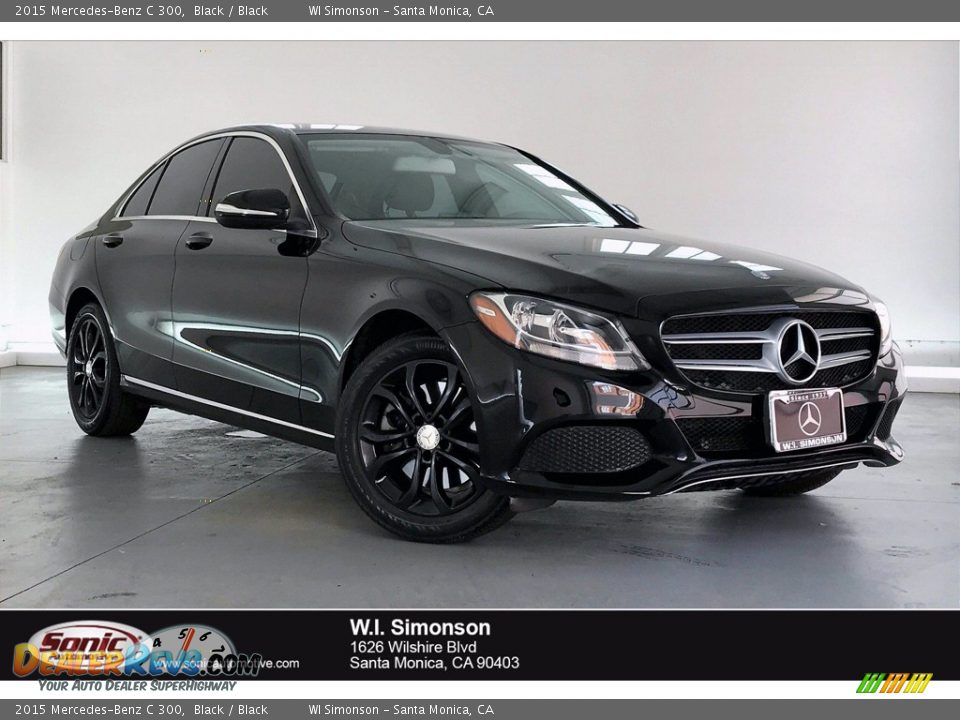 2015 Mercedes-Benz C 300 Black / Black Photo #1